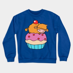 Little Highland Cow Cupcake Crewneck Sweatshirt